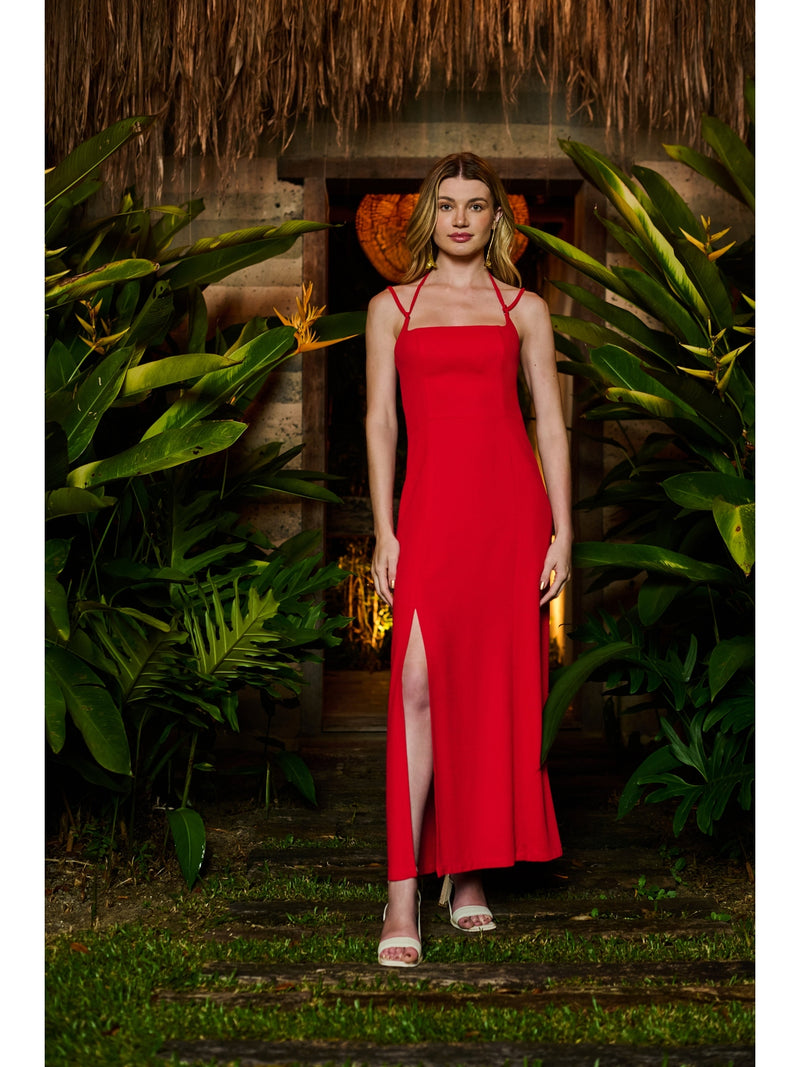 SK UNIQUE RED DRESS