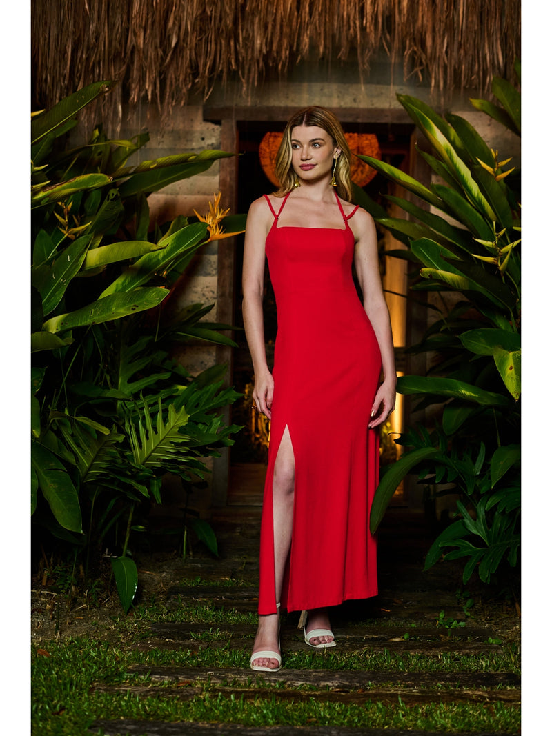 SK UNIQUE RED DRESS