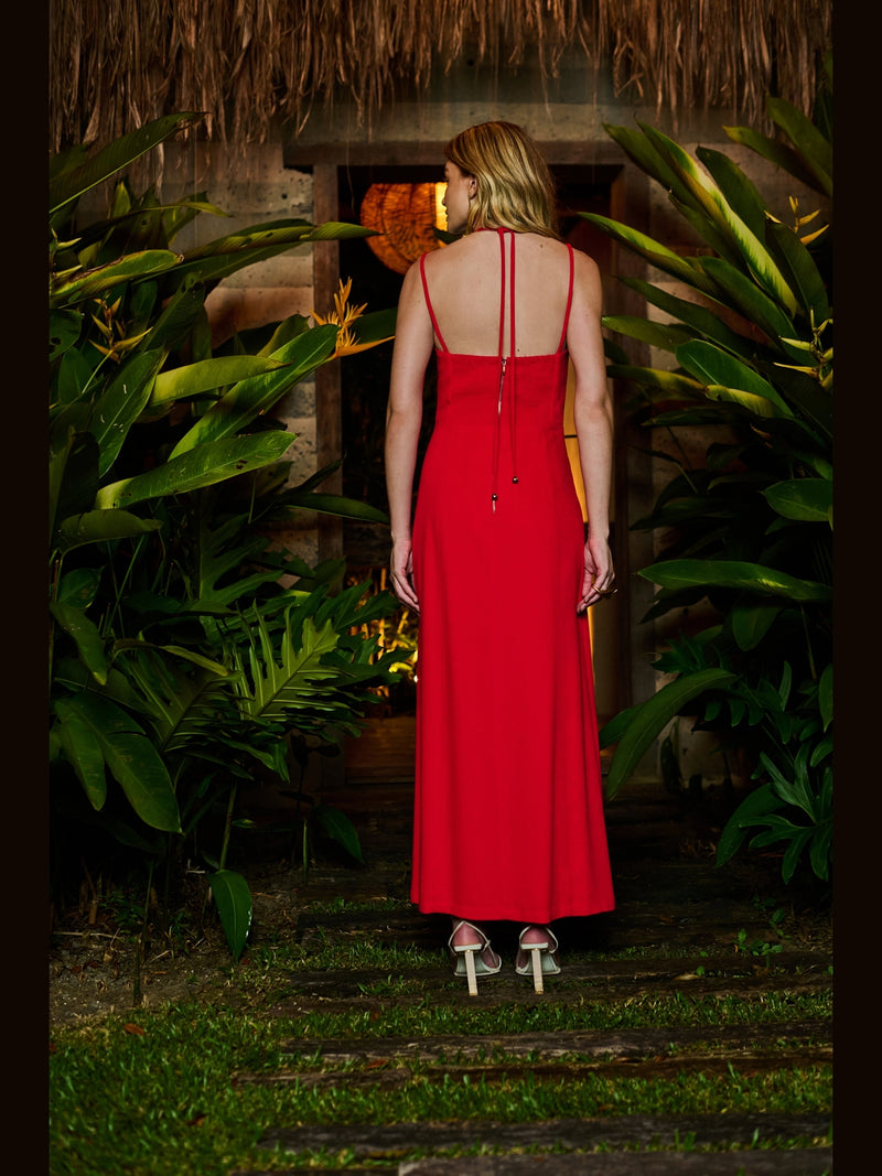 SK UNIQUE RED DRESS