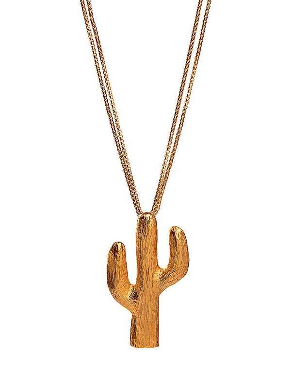 RB Tarsila Distance Gold Cactus Necklace M