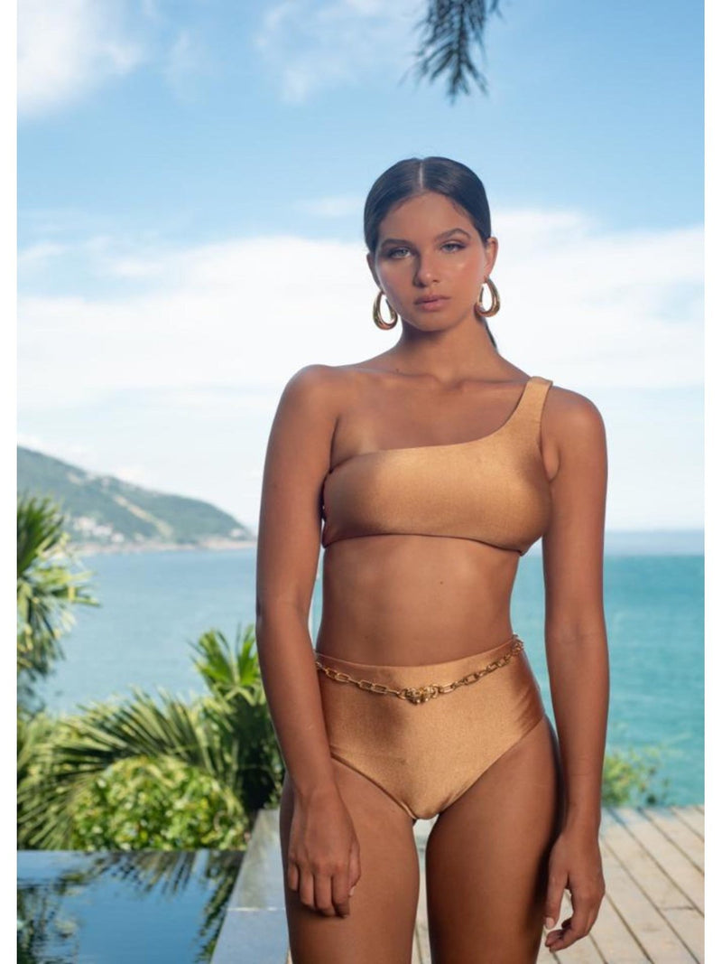 High Waisted Bikini Gold